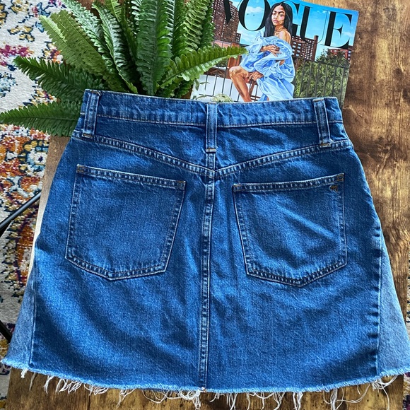 Madewell | Denim A-Line Mini Skirt: Pieced Edition - Picture 2 of 9